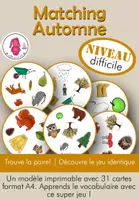Aperçu - Jeux - Jeu Dobble • Jeu d’association AUTOMNE • Niveau difficile • Maternelle et Primaire - Page de couverture