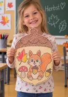 Vorschau - Mal- und Bastelvorlagen - Prickelbilder Herbst kostenlos für Kita & Grundschule | Prickelvorlage Herbst | Fensterdeko, Feinmotorik & Basteln - Seite 1