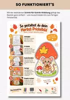Vorschau - Mal- und Bastelvorlagen - Prickelbilder Herbst kostenlos für Kita & Grundschule | Prickelvorlage Herbst | Fensterdeko, Feinmotorik & Basteln - Seite 3