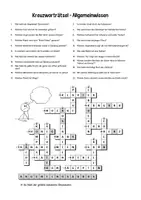 Vorschau - Arbeitsblätter - Kreuzworträtsel Allgemeinwissen - 22 Fragen mit Lösungswort - Seite 2