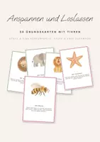 Vorschau - Bildkarten - Progressive Muskelentspannung Kinder: 20 Übungskarten mit Tieren, Klasse 1 und 2 - Deckblatt