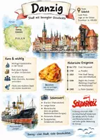 Vorschau - Arbeitsblätter - Lernplakat + Arbeitsblätter zum Thema "Danzig" + Lösung & MP3 - Deckblatt