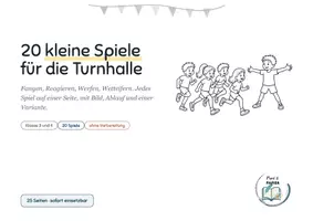 Vorschau - Stundenentwürfe - Sport: 20 kleine Spiele für die Turnhalle - Deckblatt