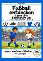 Vorschau - Arbeitsblätter - Birmingham City: Fußball Leseheft und Schreibheft mit Silben, Satzbau, Textverständnis, Arbeitsblättern und Lösungen - Deckblatt