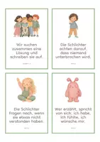 Vorschau - Bildkarten - Streitschlichterkarten Grundschule: 24 Karten für das Schlichtungsgespräch, Klasse 1 und 2 - Seite 3