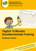 Vorschau - Arbeitsblätter - Täglich 10 Minuten Grundwortschatz-Training: Einfache Verben (Schreibtraining mit Tests, Erfolgsübersicht und Diplom) - Deckblatt