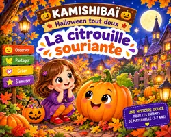 Aperçu - Préparation de séance / Séance complète - Kamishibaï | La citrouille souriante | Halloween tout doux - Page de couverture