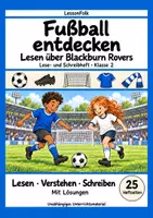 Vorschau - Arbeitsblätter - Blackburn Rovers: Fußball Leseheft und Schreibheft mit Silben, Satzbau, Textverständnis, Arbeitsblättern und Lösungen - Deckblatt