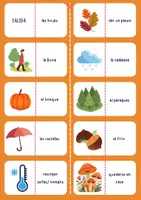 Vorschau - Spiele - Herbst + Halloween Spanisch: Legespiel/Domino Vocabulario Otoño - Seite 2