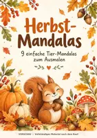 Vorschau - Mal- und Bastelvorlagen - Herbst-Mandalas mit Tieren - Deckblatt