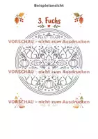 Vorschau - Mal- und Bastelvorlagen - Herbst-Mandalas mit Tieren - Seite 2