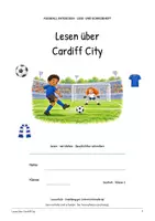 Vorschau - Arbeitsblätter - Cardiff City: Fußball Leseheft und Schreibheft mit Silben, Satzbau, Textverständnis, Arbeitsblättern und Lösungen - Seite 1