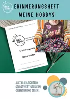 Vorschau - Arbeitsblätter - Biografiearbeit Senioren Hobbys Erinnerungsheft für Beschäftigung und Biografiearbeit in der Pflege - Deckblatt