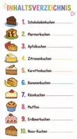 Vorschau - Arbeitsblätter - Backen mit Bildern - Kuchen - Seite 1