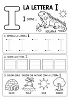 anteprima - Esercizi - Schede didattiche sulla lettera I - Pagina 1