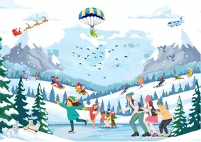 Vorschau - Arbeitsblätter - Mini-Lesespurgeschichte „Schneefreuden“ – Differenziertes Lesetraining im Winter - Seite 1