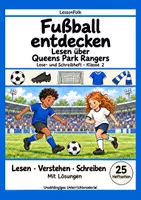 Vorschau - Arbeitsblätter - Queens Park Rangers: Fußball Leseheft und Schreibheft mit Silben, Satzbau, Textverständnis, Arbeitsblättern und Lösungen - Deckblatt