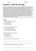 Vorschau - Arbeitsblätter - Lesetest Klasse 3 – Waldtiere | 10 Lesetexte - Seite 3