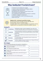 Vorschau - Arbeitsblätter - Fronleichnam Arbeitsblatt Klasse 7–8 - Seite 1