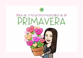 Vista previa - Hojas de trabajo - Pack de 3 recursos musicales de la primavera by @pizziprofe - Portada
