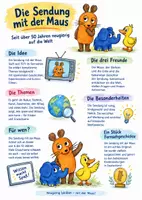Vorschau - Arbeitsblätter - Lernplakat + Arbeitsblätter zum Thema "Die Sendung mit der Maus" + Lösung & MP3 + Mindmap + Infografik - Deckblatt
