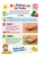 Vorschau - Arbeitsblätter - Knetübungen für Kinder, 11 spielerische Übungen zur Förderung der Feinmotorik und Fingerbeweglichkeit - Seite 1