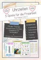 Vorschau - Stationenlernen - Uhrzeiten - Freiarbeitsspiele - Deckblatt