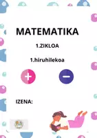 Vista previa - Hojas de trabajo - MATEMATIKA LEHEN ZIKLOA - Portada