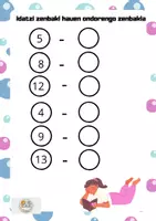 Vista previa - Hojas de trabajo - MATEMATIKA LEHEN ZIKLOA - página 3