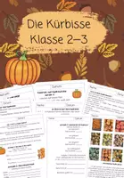 Vorschau - Arbeitsblätter - Die Kürbisse Arbeitsheft - Deckblatt