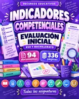 Vista previa - Evaluación - PACK Indicadores Competenciales Ev. Inicial | ESO y BACH - Portada