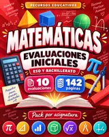 Vista previa - Evaluación - Evaluaciones iniciales de Matemáticas | ESO y Bachillerato - Portada