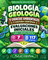 Vista previa - Evaluación - Ev. iniciales Biología,Geología y C. Ambientales | ESO/BACH - Portada
