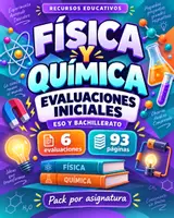 Vista previa - Evaluación - Evaluaciones iniciales Física y Química | ESO y Bachiller - Portada
