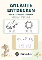 Vorschau - Arbeitsblätter - Anlaute entdecken | 25 Bildübungen | Vorschule, Klasse 1, DaZ - Deckblatt