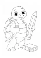Vorschau - Arbeitsblätter - Schildkröte: Nachspurbilder zum Schulanfang - Seite 3