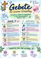 Vorschau - Arbeitsblätter - Gebete für den Schulalltag – Teil 1 | 10 moderne Gebete für Schule, Klasse 7–10 - Deckblatt