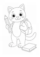 Vorschau - Arbeitsblätter - Katze: Nachspurbilder zum Schulanfang - Seite 3