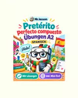 Vorschau - Arbeitsblätter - Pretérito perfecto compuesto – Übungen A2 - Deckblatt