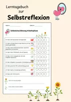 Vorschau - Arbeitsblätter - Selbsteinschätzung Lerntagebuch Reflexion - Deckblatt