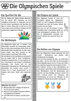 Vorschau - Arbeitsblätter - Olympische Spiele antikes Griechenland & heute - Seite 1