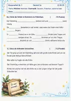 Vorschau - Test - Klassenarbeit Märchen – Die drei Federn | Deutsch Klasse 5 | Grammatik & Märchenmerkmale mit Lösungen - Seite 2