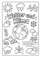 Vorschau - Arbeitsblätter - Deckblatt und Inhaltsverzeichnis zum Thema Wetter und Klima - Deckblatt