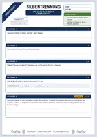Vorschau - Arbeitsblätter - Silbentrennung | Merkblatt, Arbeitsblatt und Lösung | Deutsch Klasse 5/6 - Seite 1