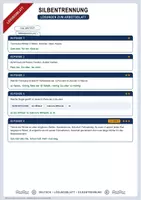 Vorschau - Arbeitsblätter - Silbentrennung | Merkblatt, Arbeitsblatt und Lösung | Deutsch Klasse 5/6 - Seite 2