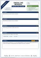 Vorschau - Arbeitsblätter - Einzahl und Mehrzahl | Merkblatt, Arbeitsblatt und Lösung | Deutsch Klasse 5/6 - Seite 1