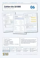 Vorschau - Arbeitsblätter - Zahlen bis 10 000 – Mathe Klasse 3/4 - Deckblatt