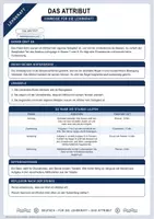 Vorschau - Arbeitsblätter - Das Attribut | Merkblatt, Arbeitsblatt und Lösung | Deutsch Klasse 7/8 - Seite 3
