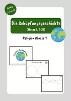 Vorschau - Arbeitsblätter - Die Schöpfungsgeschichte (Religion Klasse 1) - Deckblatt