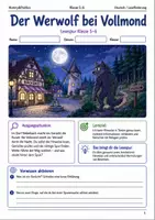 Vorschau - Arbeitsblätter - Werwolf bei Vollmond – Lesespur Klasse 5–6 - Deckblatt